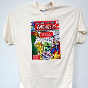AVENGERS, SUPER HEROS COMIC BOOK COVER MENS TEE T-155